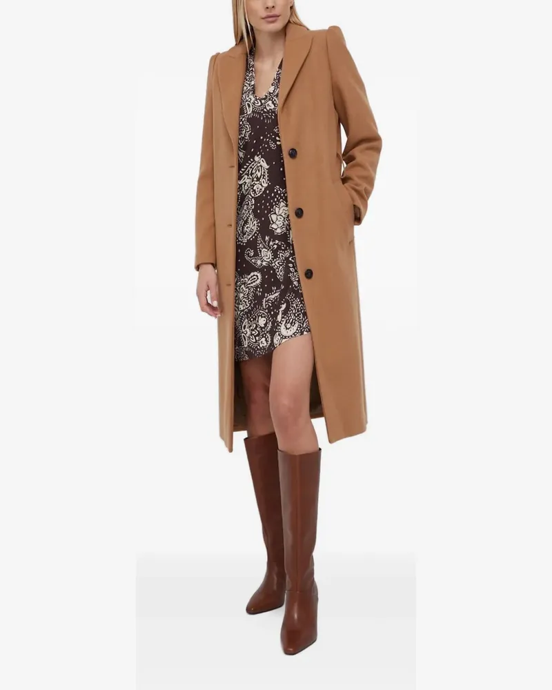 Sisley Kleid mit V-Ausschnitt - Braun Braun