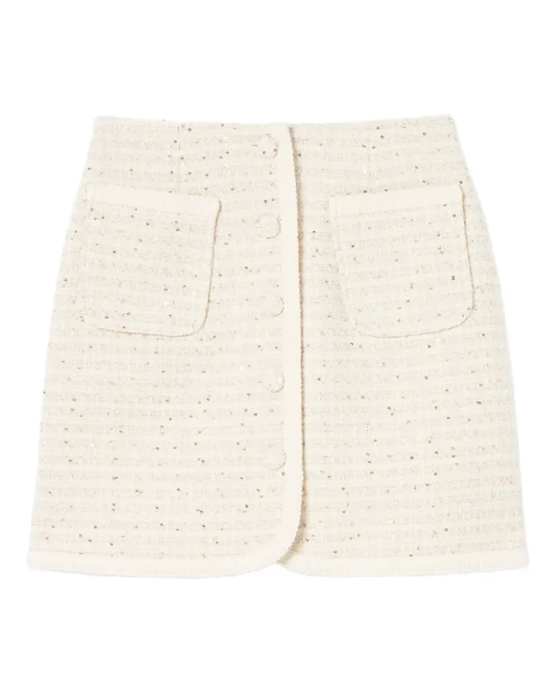 Claudie Pierlot Rock mit Pailletten - Nude Nude