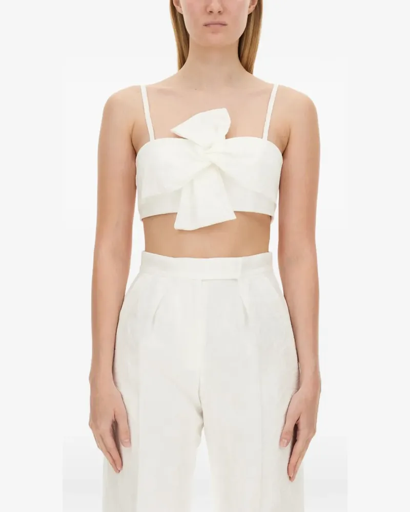 Max Mara bow crop-top - Weiß Weiß