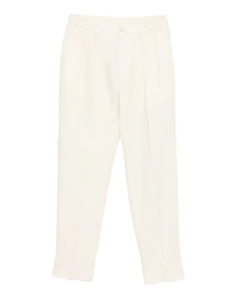 Tagliatore pleated elasticated-waistband trousers - Nude Nude
