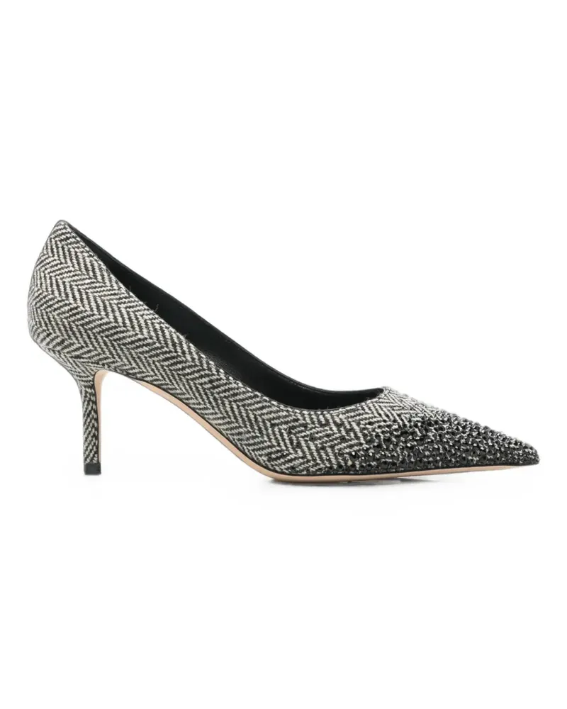 Jimmy Choo Pumps mit Fischgrätenmuster - Grau Grau