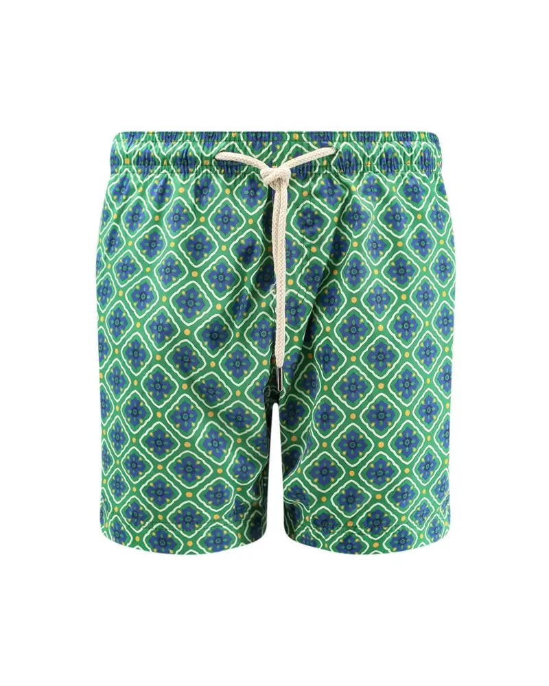 PENINSULA Pantelleria geometric-print swim trunks - Grün Grün