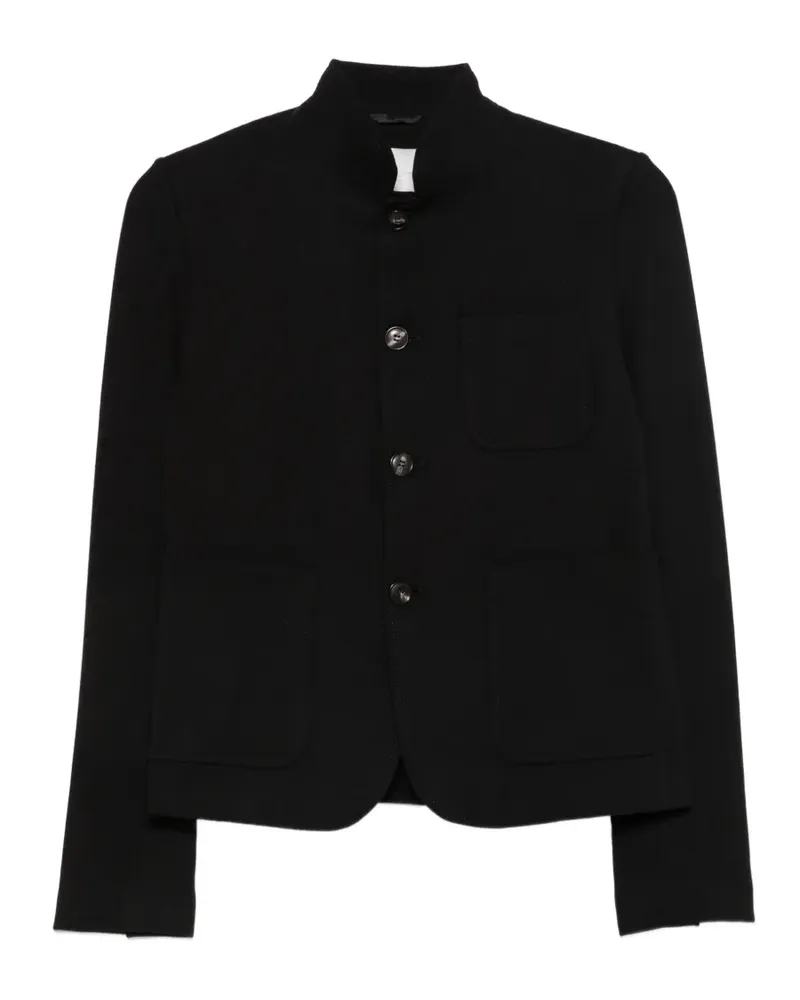 CIRCOLO 1901 Stehkragen-Jacke mit aufgesetzten Taschen - Schwarz Schwarz