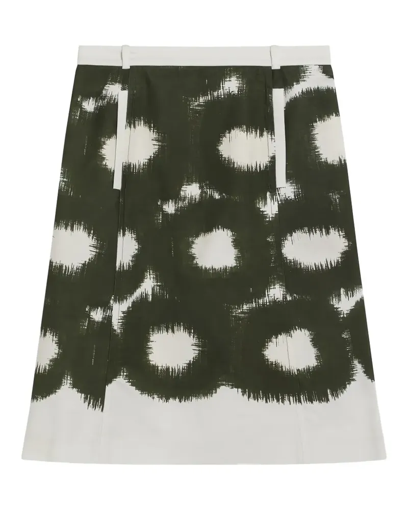 Prada Rock aus Canvas mit Print - Grün Grün
