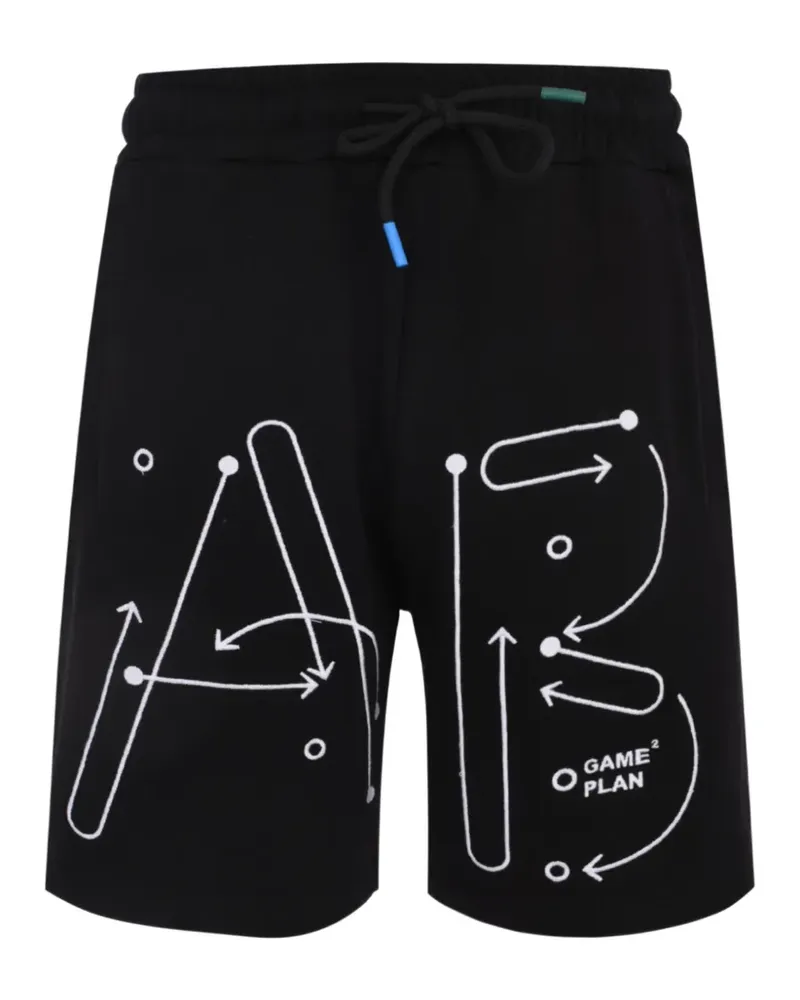 MAUNA KEA Joggingshorts mit Print - Schwarz Schwarz