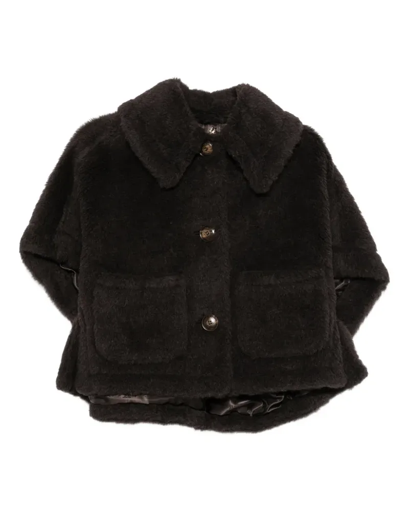Max Mara Geknöpfter Cape-Mantel - Braun Braun