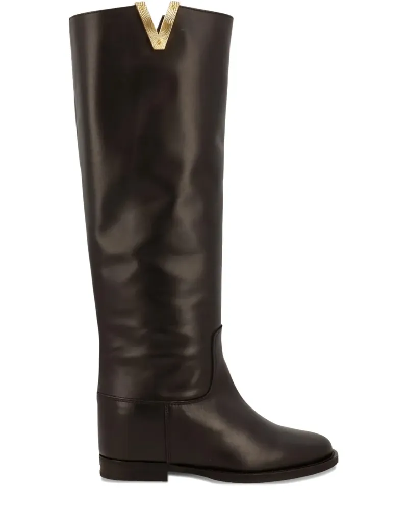 Via Roma 15 Stiefel aus Kalbsleder - Braun Braun