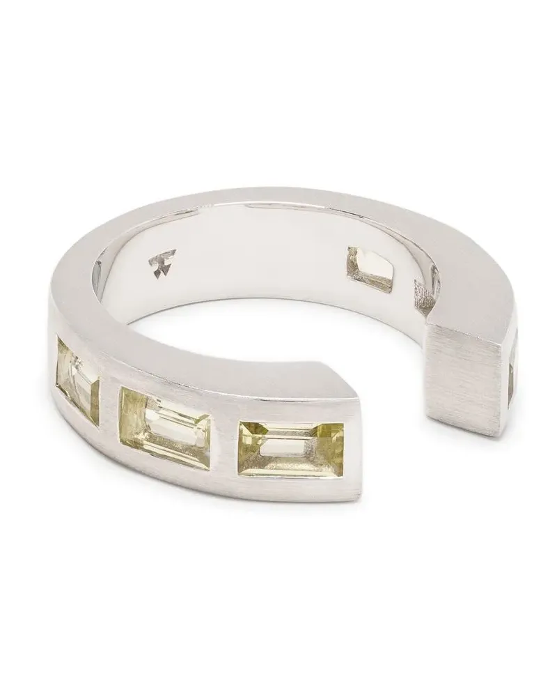 Tom Wood Vault Gate Baguette Ring - Silber Silber