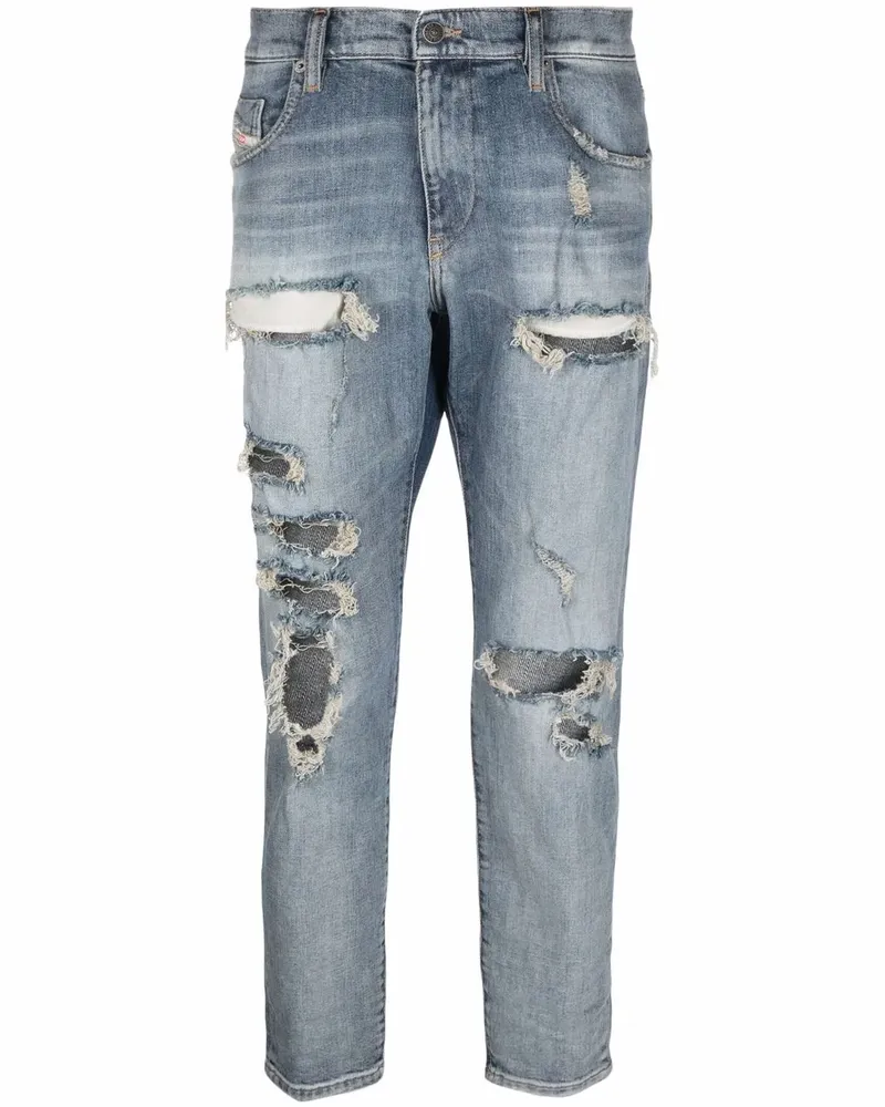 Diesel Halbhohe Slim-Fit-Jeans - Blau Blau