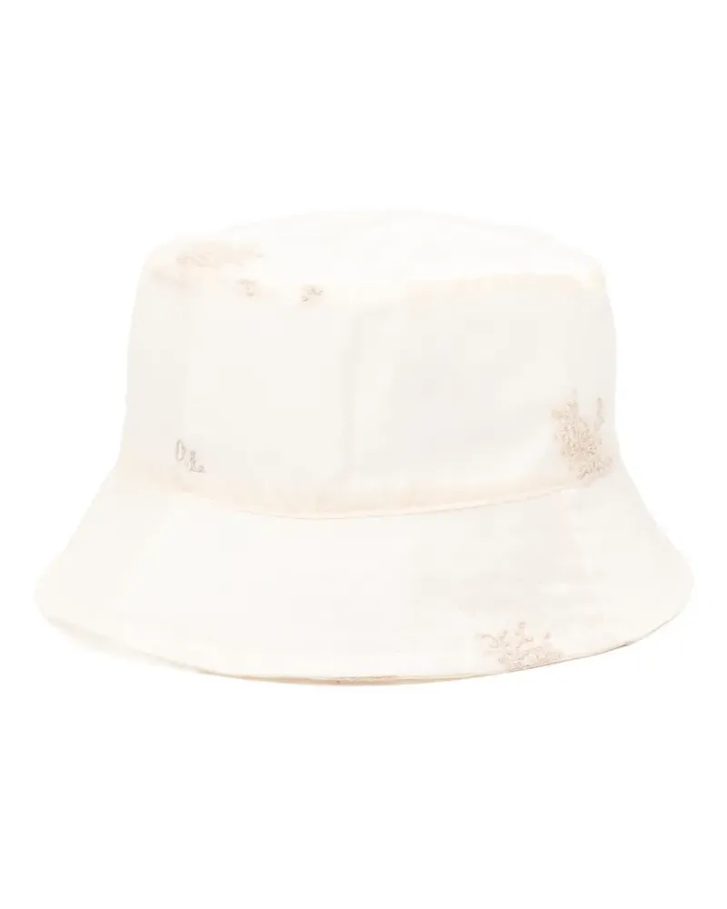 Our Legacy Fischerhut mit Blumenstickerei - Nude Nude