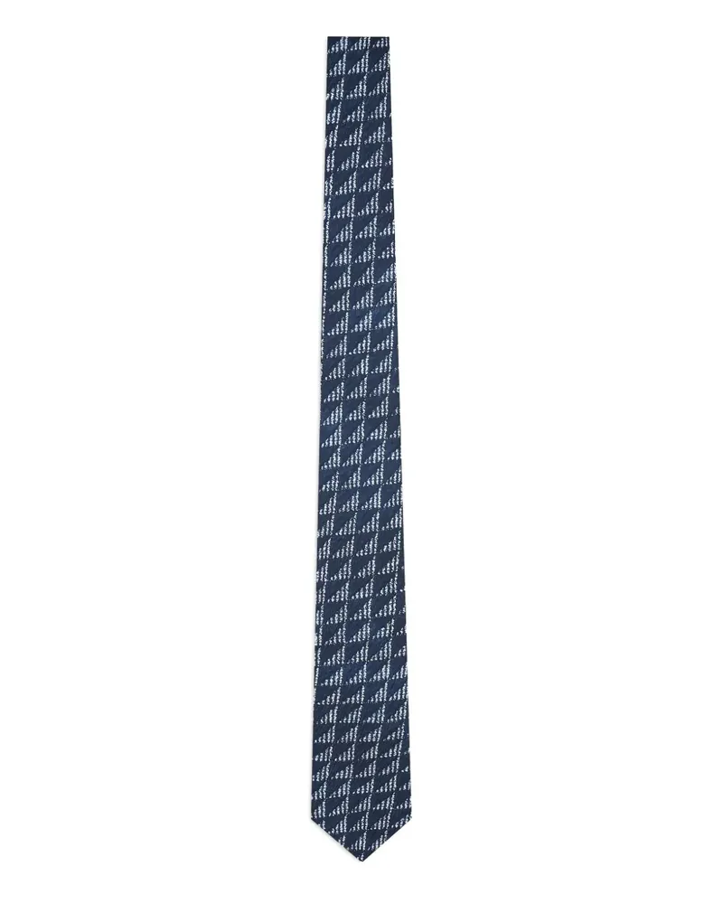 Giorgio Armani Geometrisch gemusterte Krawatte - Blau Blau