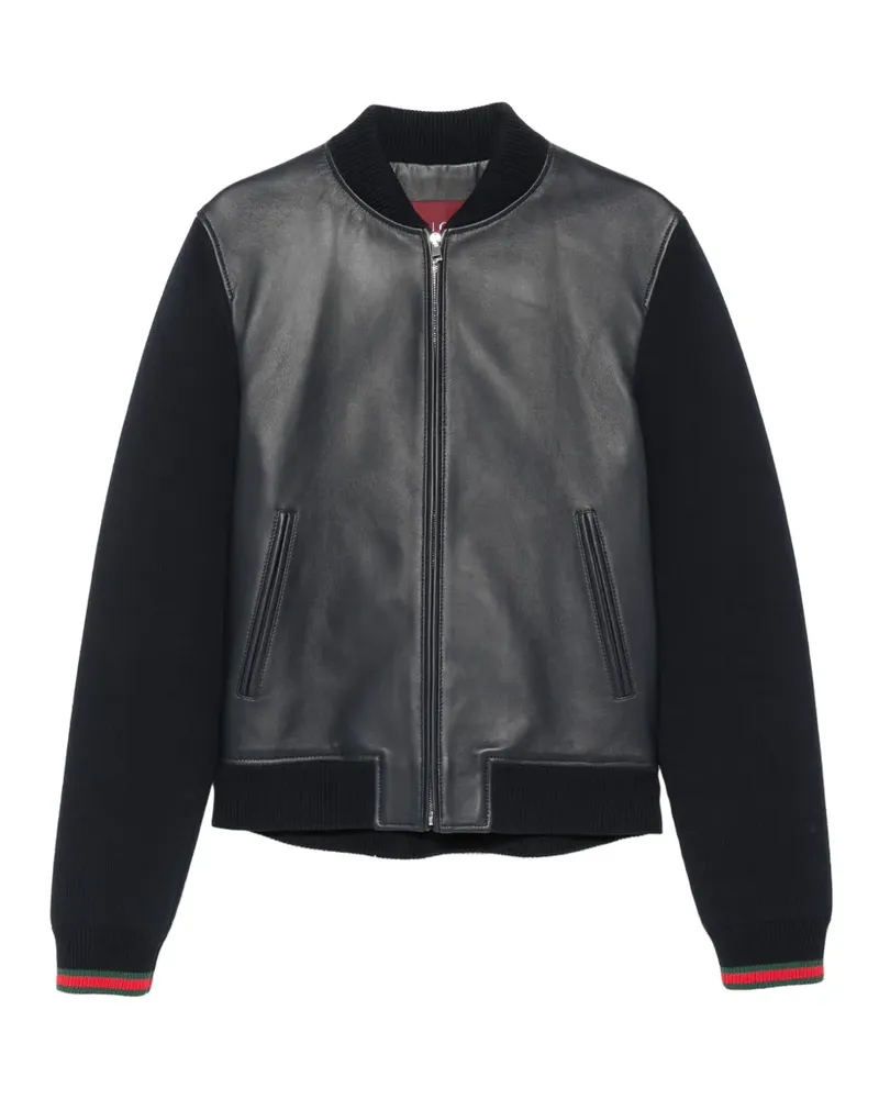 Gucci Bomberjacke mit Ledereinsätzen - Blau Blau
