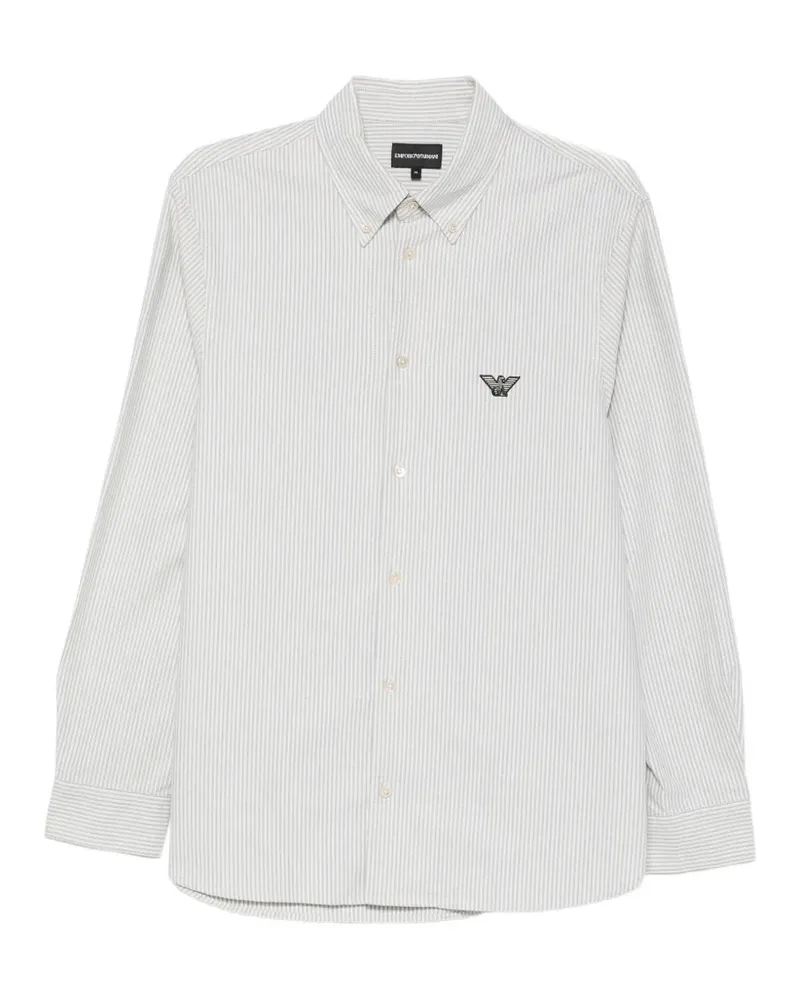 Emporio Armani Gestreiftes Hemd - Weiß Weiß