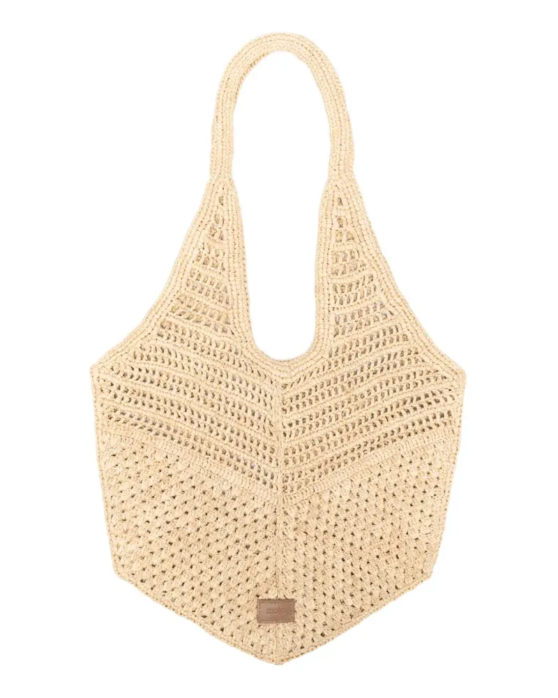 Maje Gehäkelte 226 Stephan Schultertasche - Nude Nude