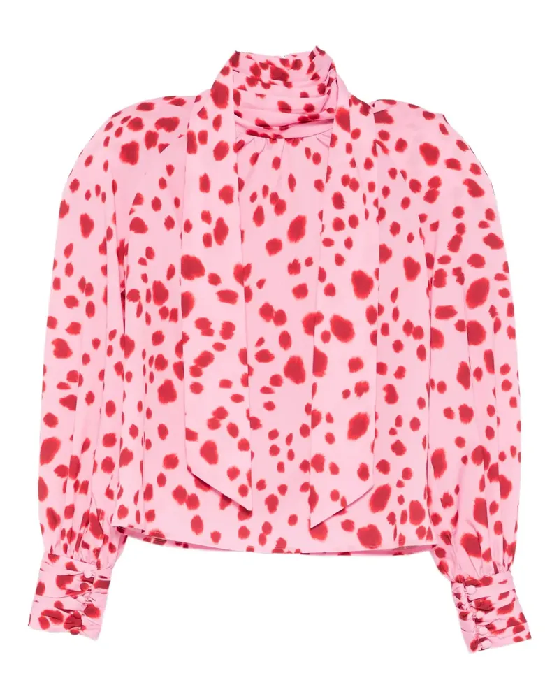 Rowen Rose tie-neck spotted top - Rosa Rosa