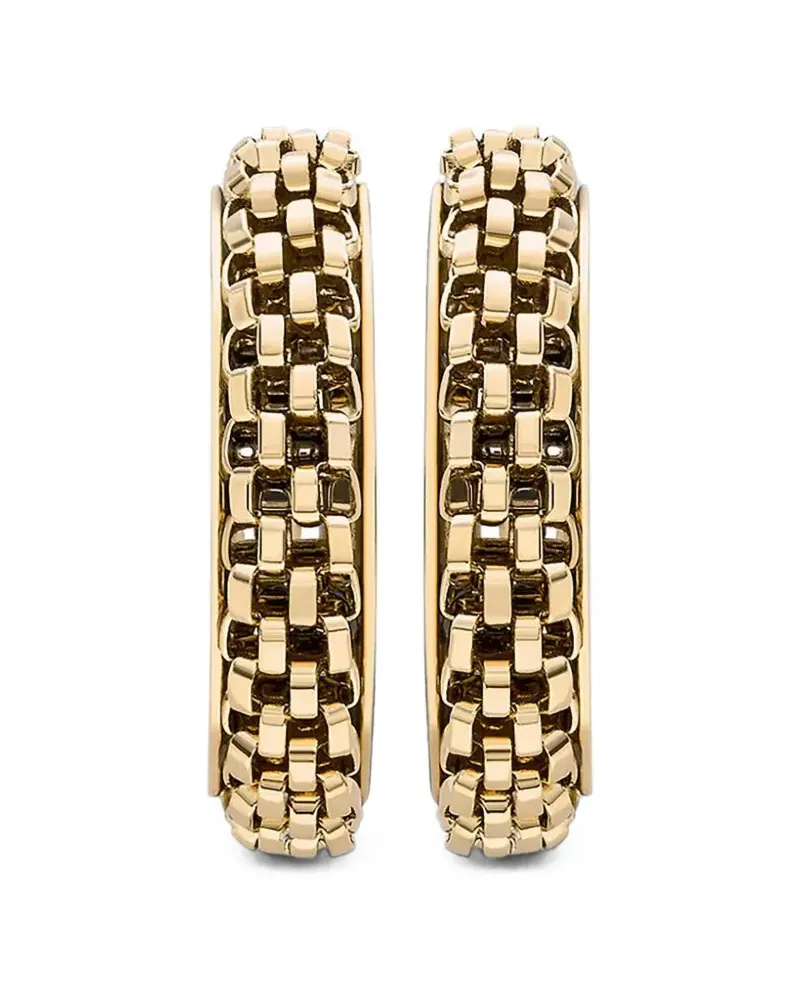 Skagen Merete woven-detail hoop earrings - Gold Gold