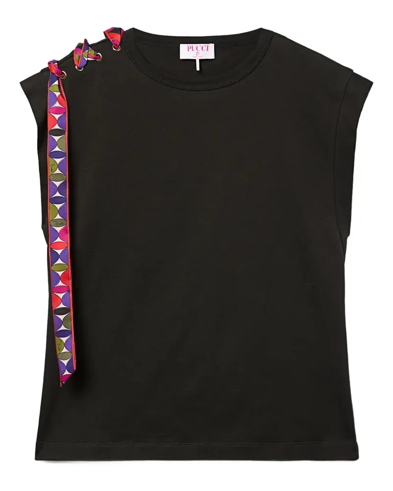 Emilio Pucci Oberteil mit Print - Schwarz Schwarz