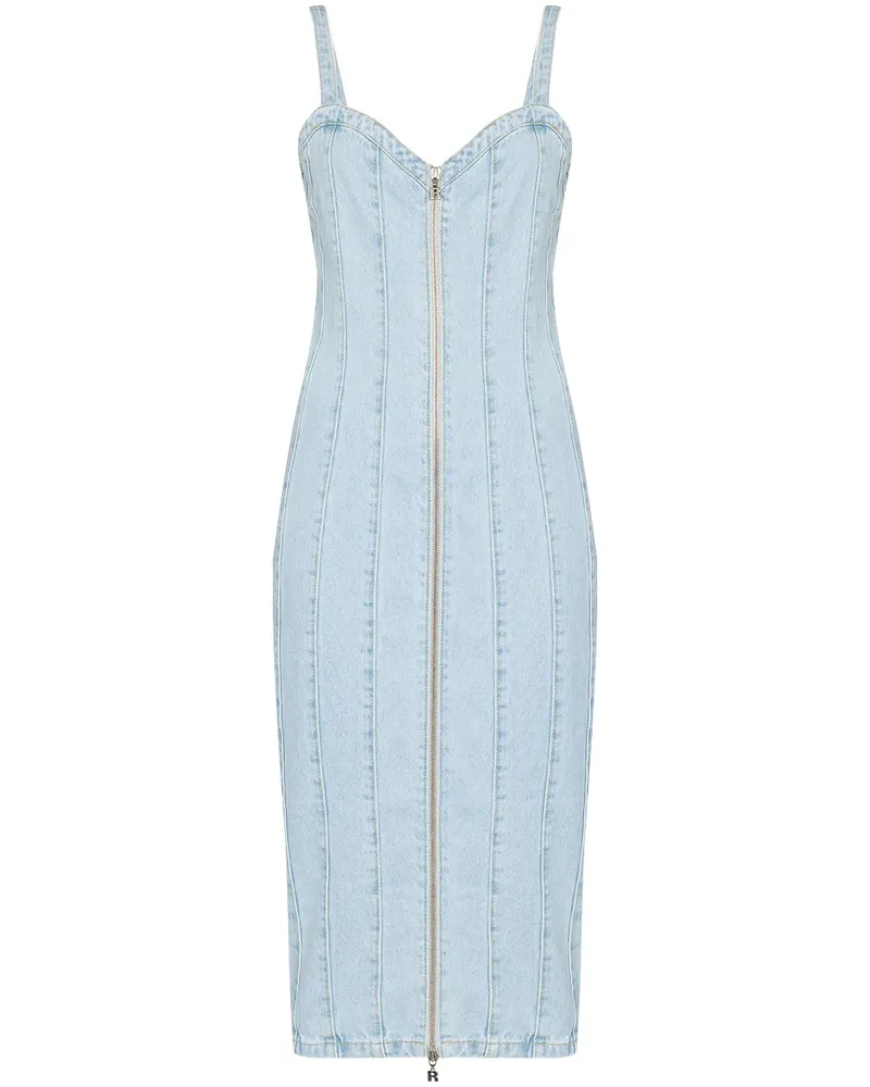 ROTATE Birger Christensen Kayla Jeanskleid - Blau Blau
