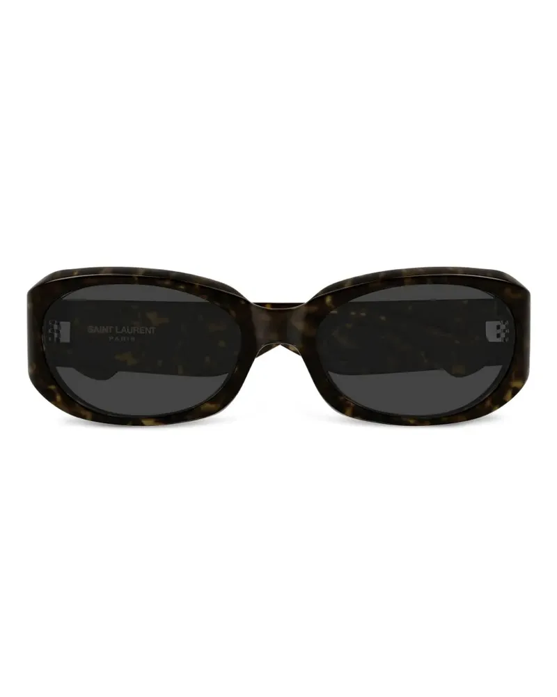 Saint Laurent oval-frame sunglasses - Braun Braun