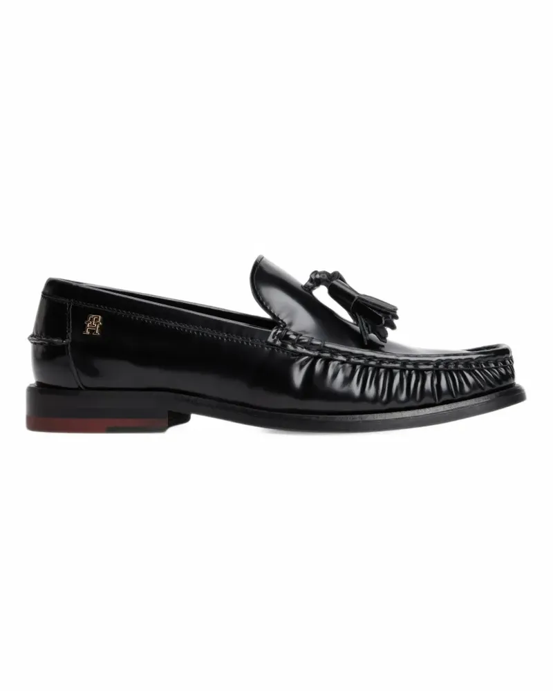 Tommy Hilfiger New York Label Loafer mit Quasten - Schwarz Schwarz