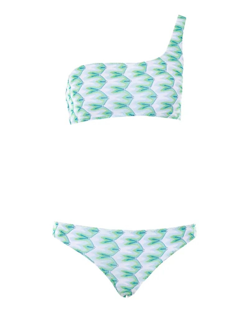 Missoni floral-motif one-shoulder bikini - Weiß Weiß