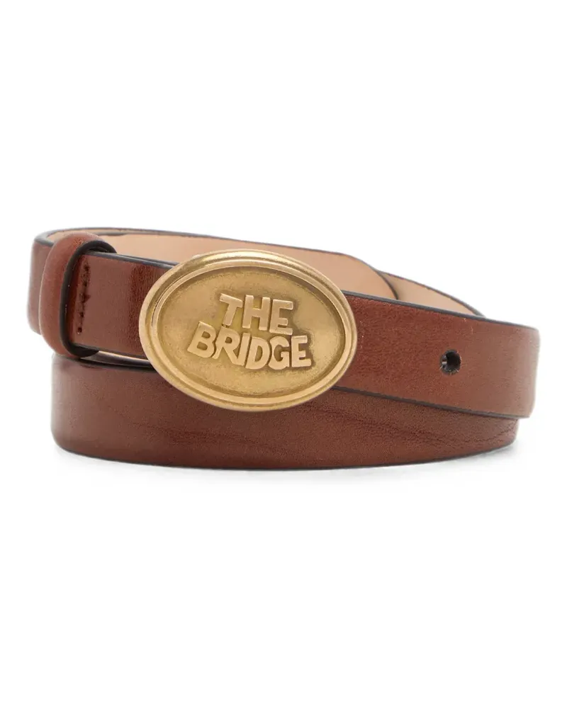 The Bridge Gürtel mit Logo-Schild - Braun Braun