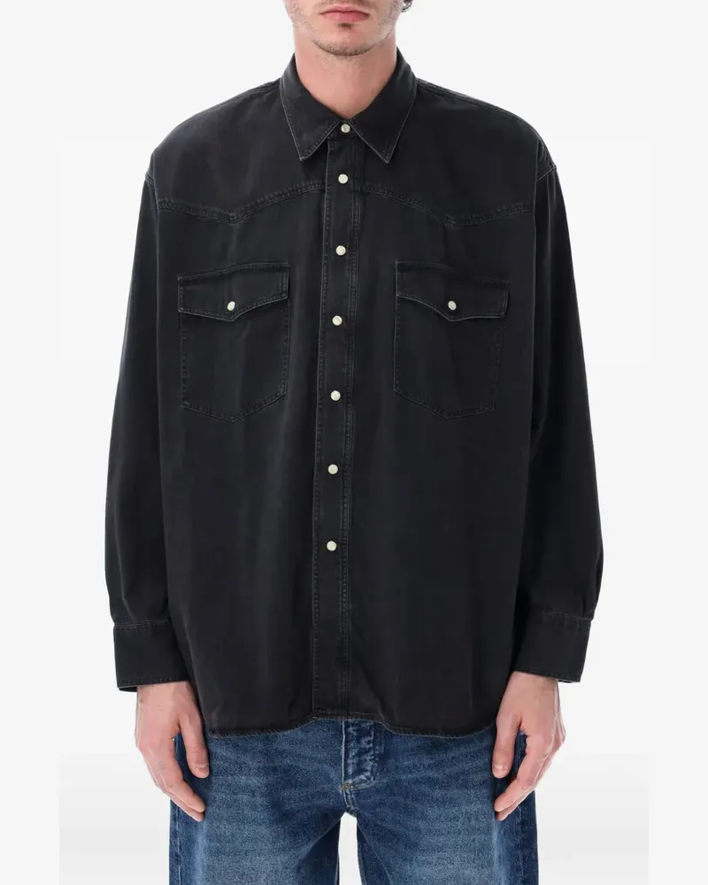 Studio Nicholson Texana denim shirt - Schwarz Schwarz