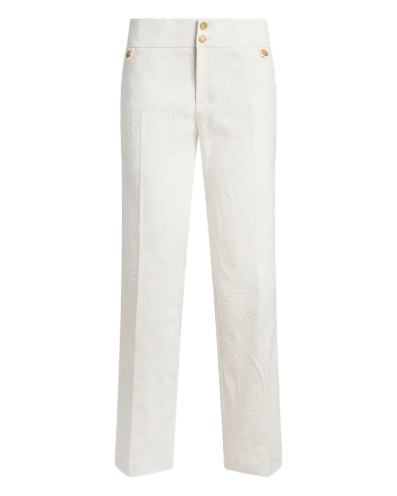Etro jacquard flared trousers - Weiß Weiß