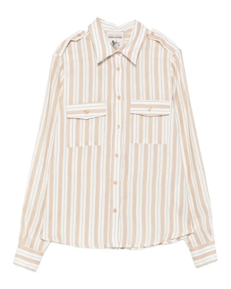 Semicouture Kylie striped shirt - Nude Nude