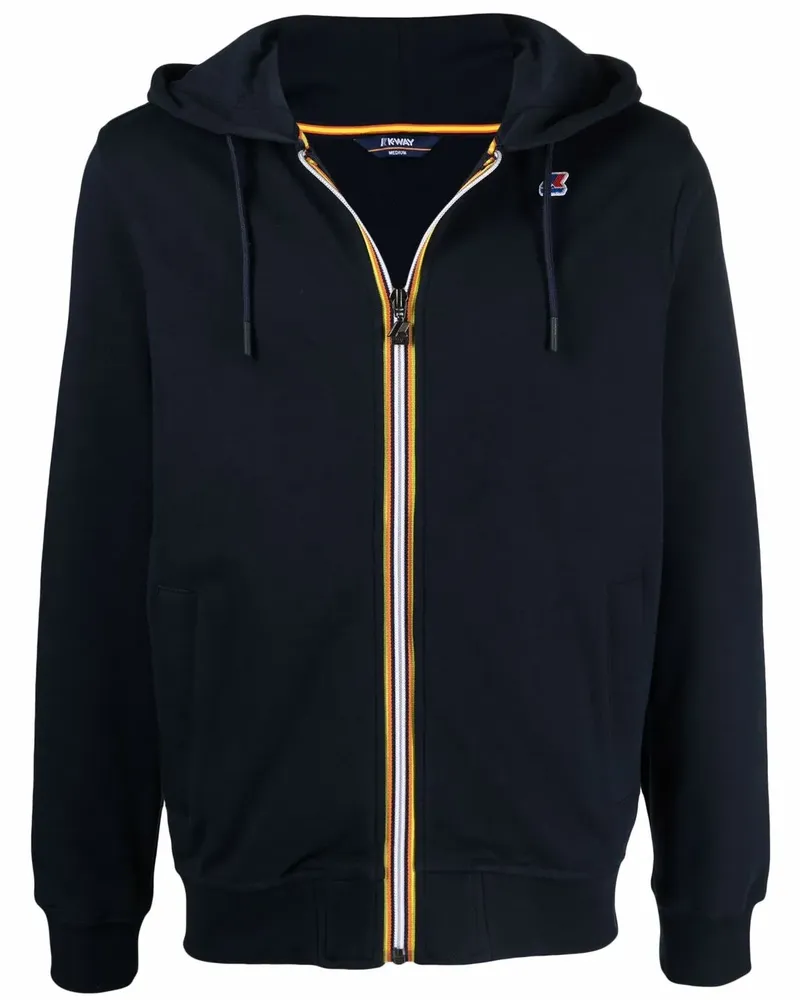 K-Way Hoodie mit Logo-Patch - Blau Blau