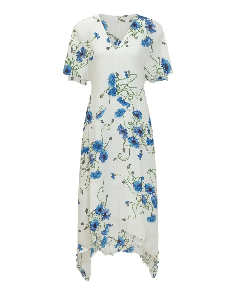 Stella McCartney V-neck floral-print midi dress - Weiß Weiß