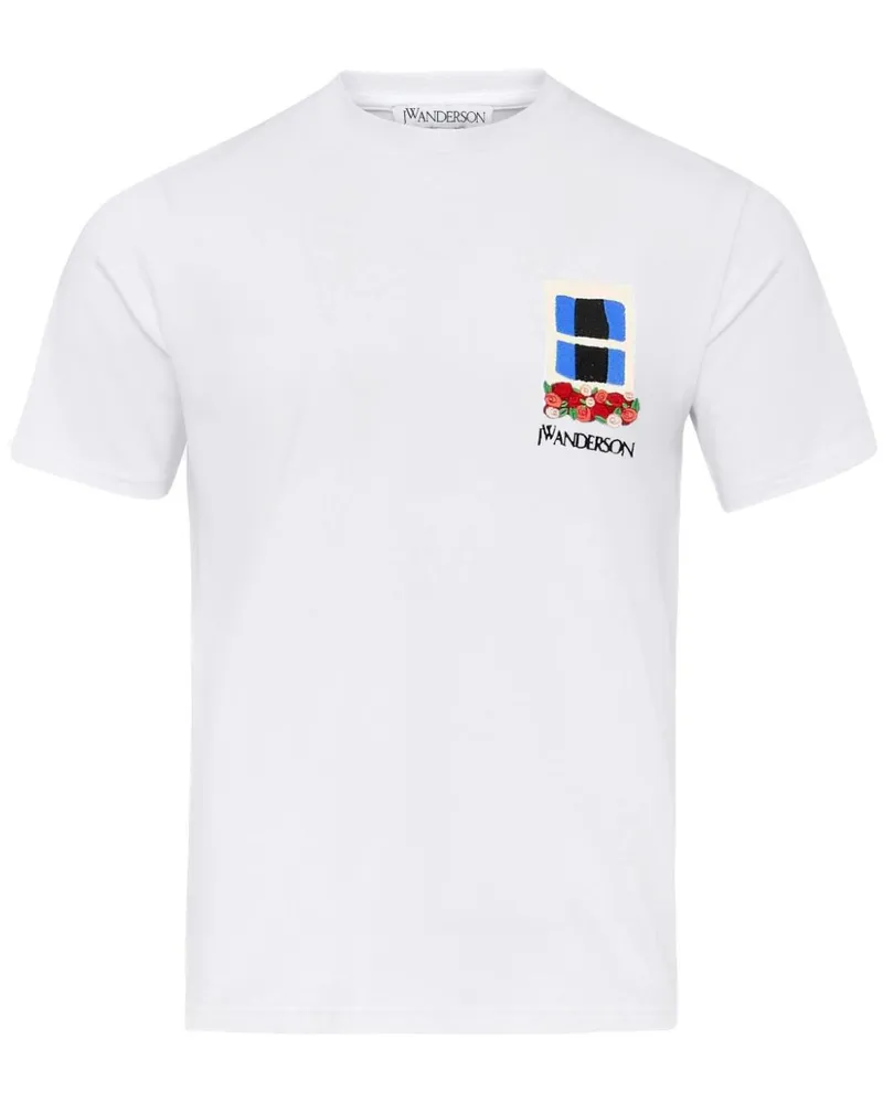 J.W.Anderson T-Shirt mit Window-Stickerei - Weiß Weiß