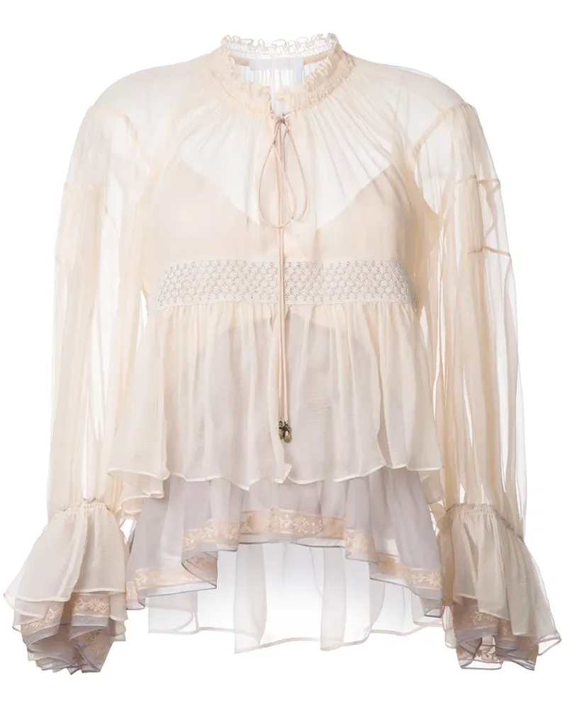 Chloé Gestufte Bluse - Nude Nude