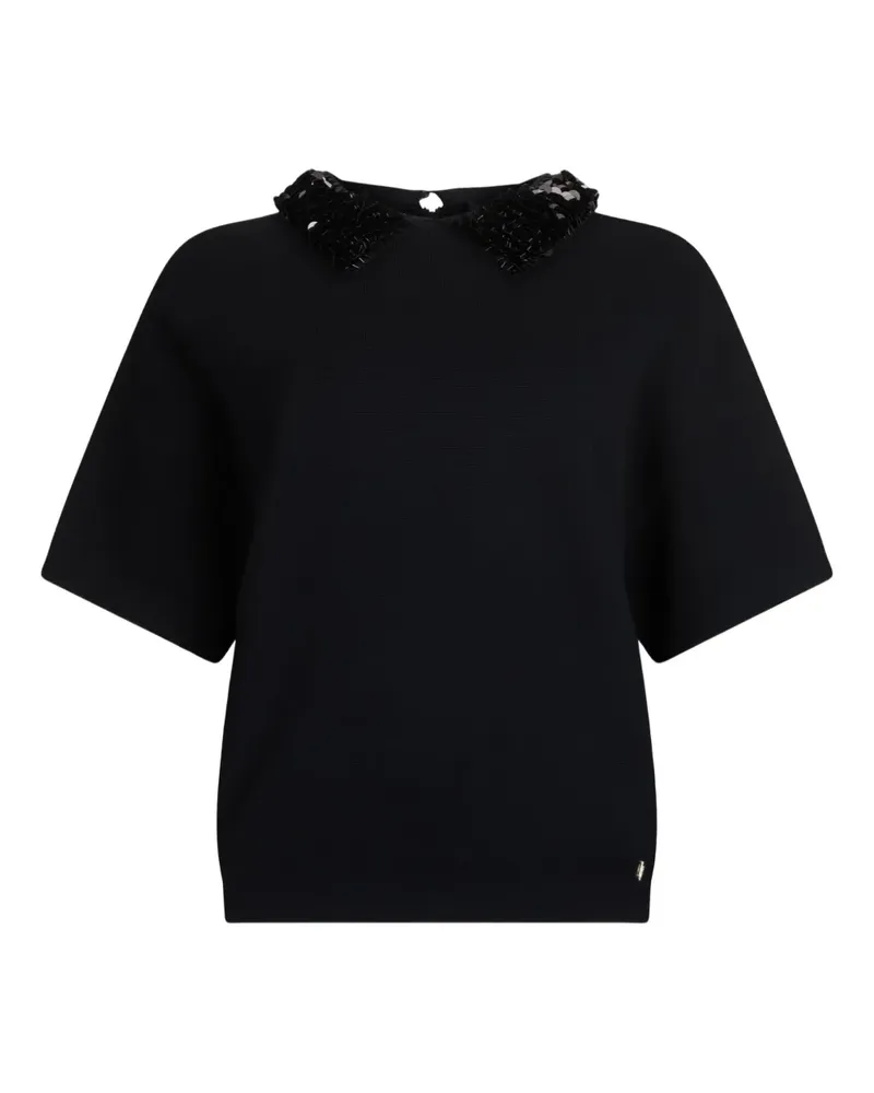 Liu Jo T-Shirt mit Pailletten - Schwarz Schwarz