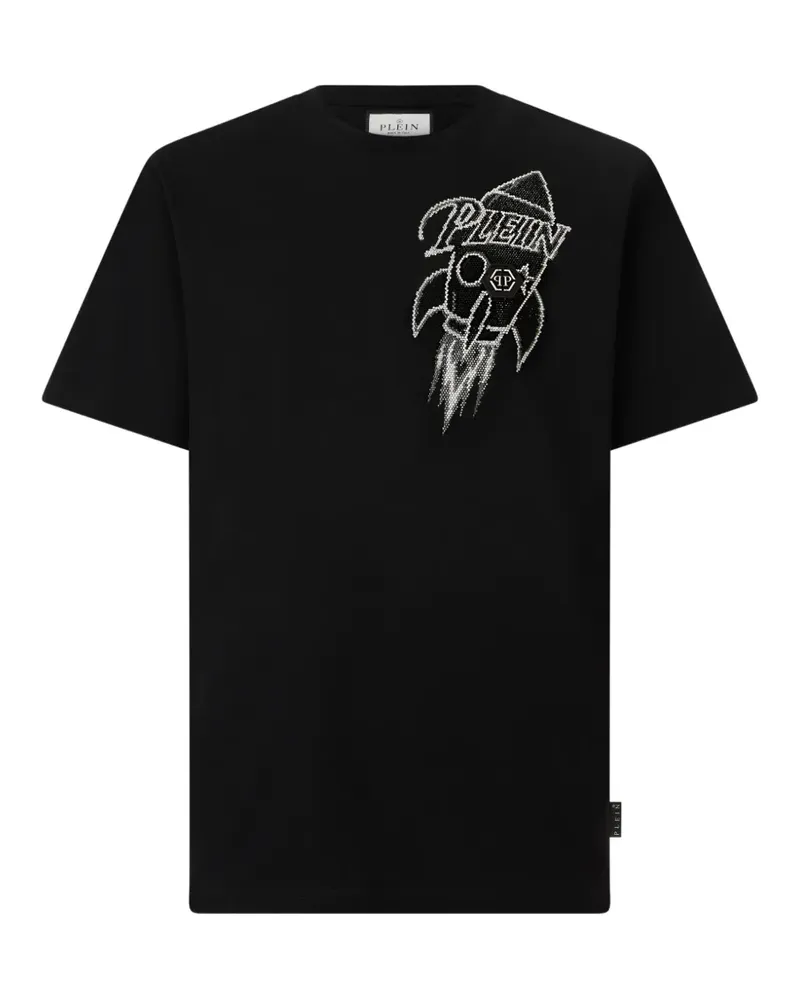 Philipp Plein T-Shirt mit Raketen-Print - Schwarz Schwarz