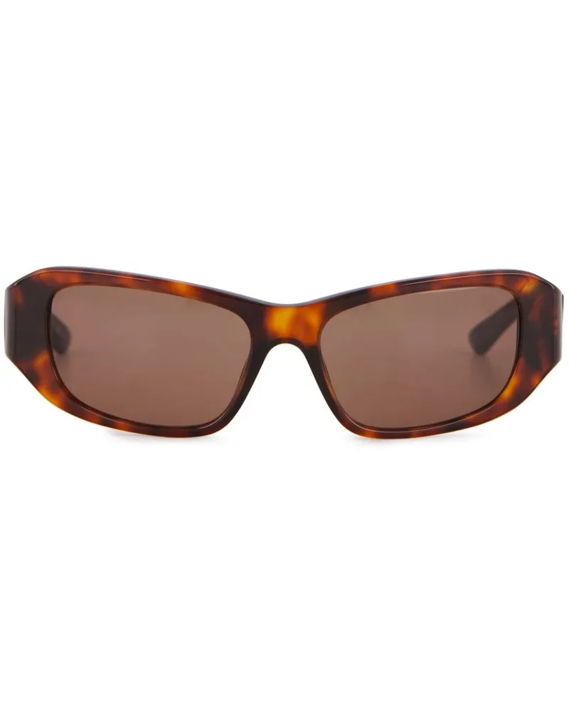 Balenciaga Tuesday Sonnenbrille mit eckigem Gestell - Braun Braun