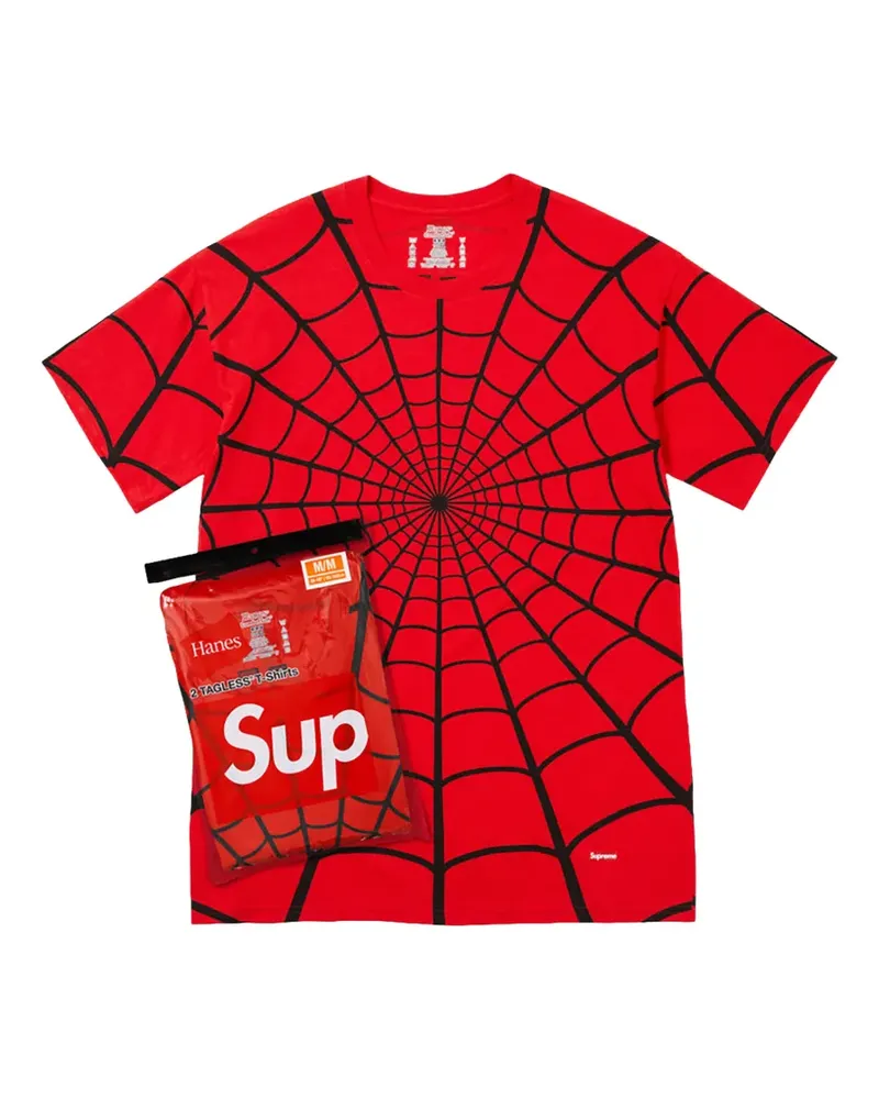 Supreme Being Hanes Spider-Man graphic-print T-shirt - Rot Rot