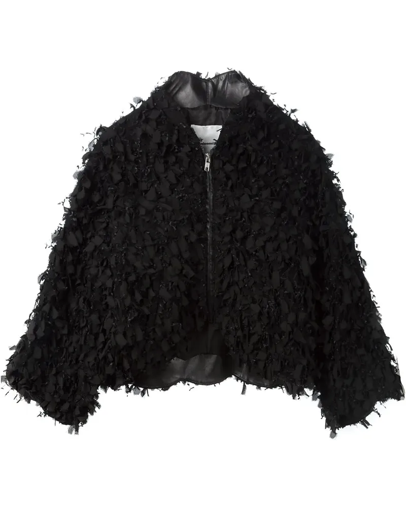 Noir Kei Ninomiya Texturierte Cropped-Jacke - Schwarz Schwarz