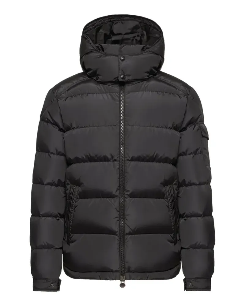 Moncler Gesteppte Maya Kapuzenjacke - Schwarz Schwarz