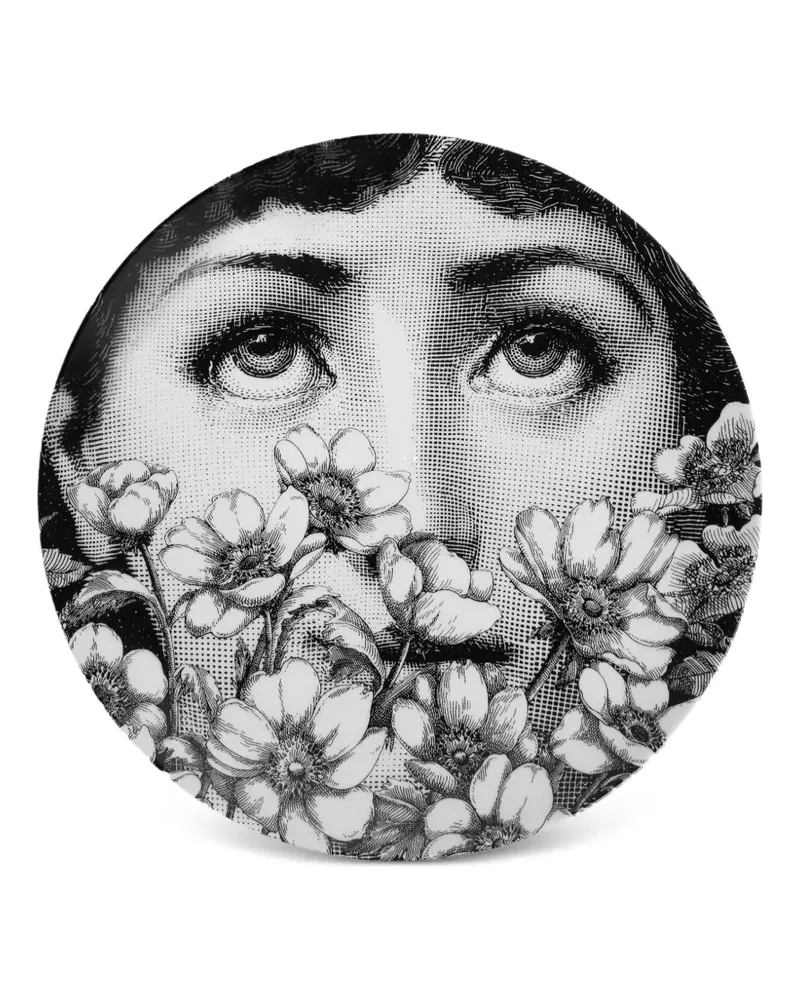 Fornasetti Illustrated Wandteller - Weiß Weiß