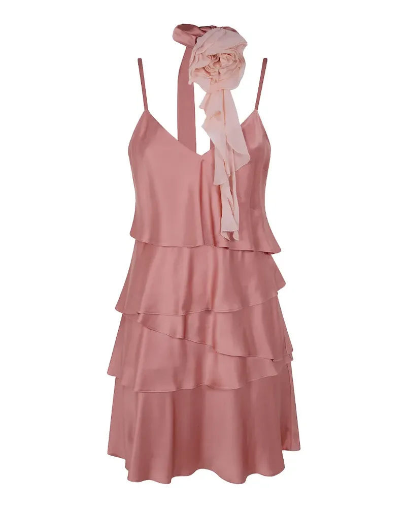 Blumarine tie-detail mini dress - Rosa Rosa