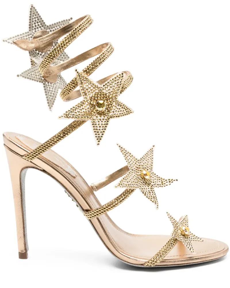 René Caovilla Cleo Sandalen 105mm - Gold Gold