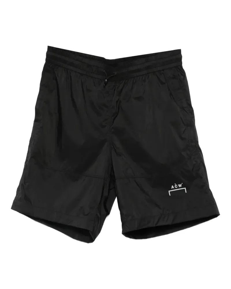 ACW* logo-print panelled shorts - Schwarz Schwarz