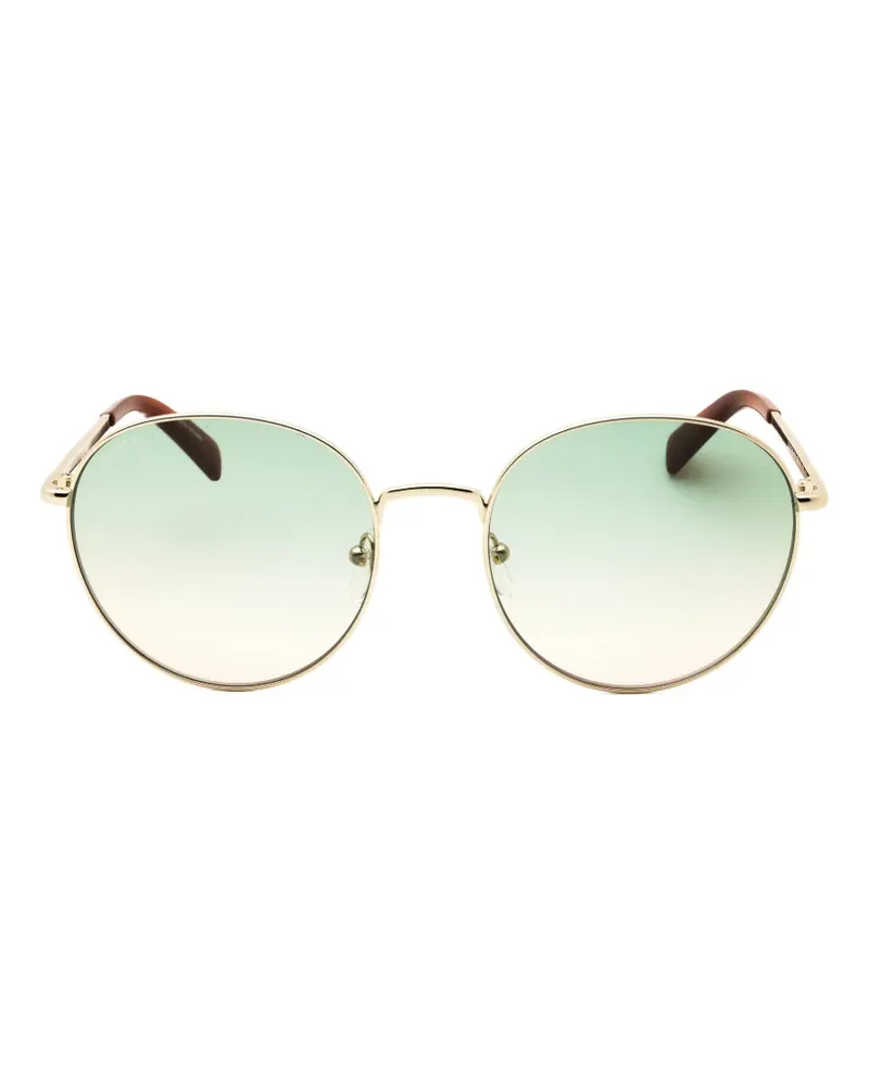 Longchamp Sonnenbrille mit rundem Gestell - Gold Gold