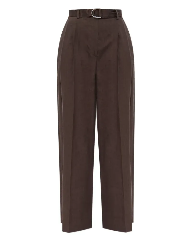 Helmut Lang High-Waist-Hose mit Gürtel - Braun Braun