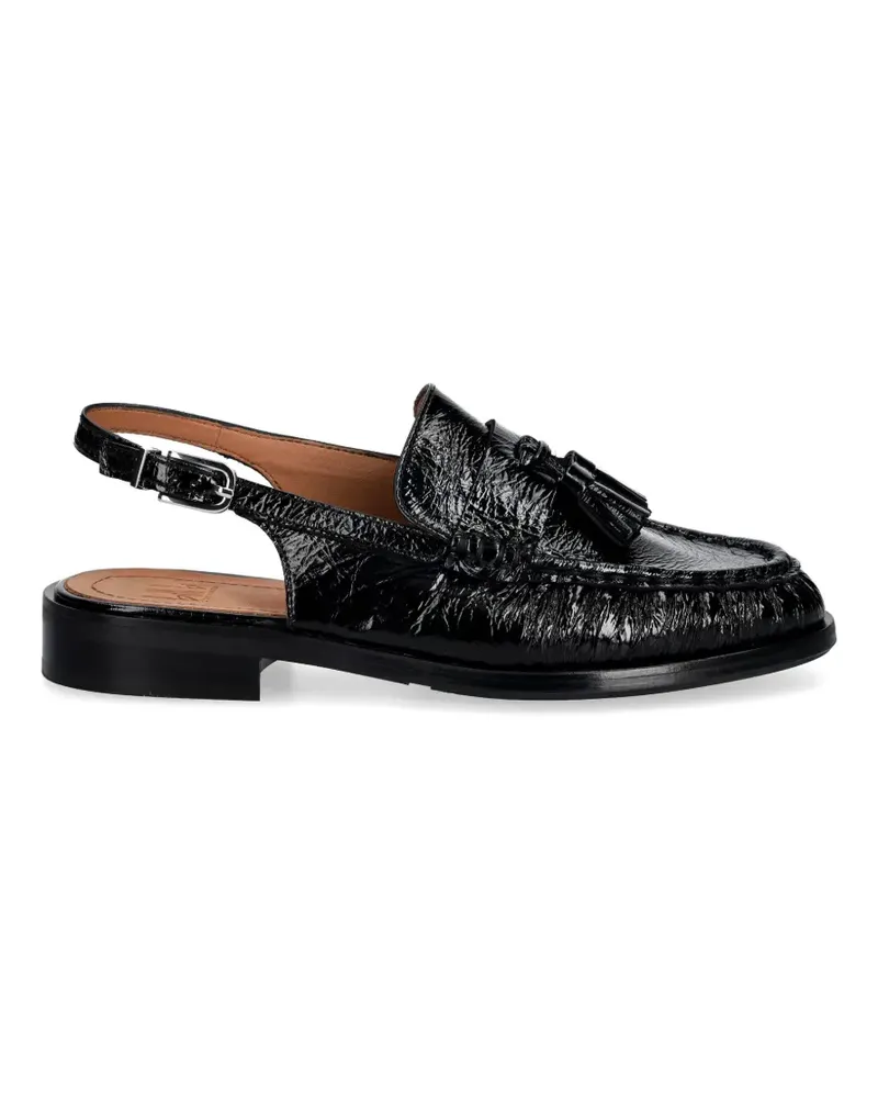 Billi Bi tassel-detail slingback loafers - Schwarz Schwarz