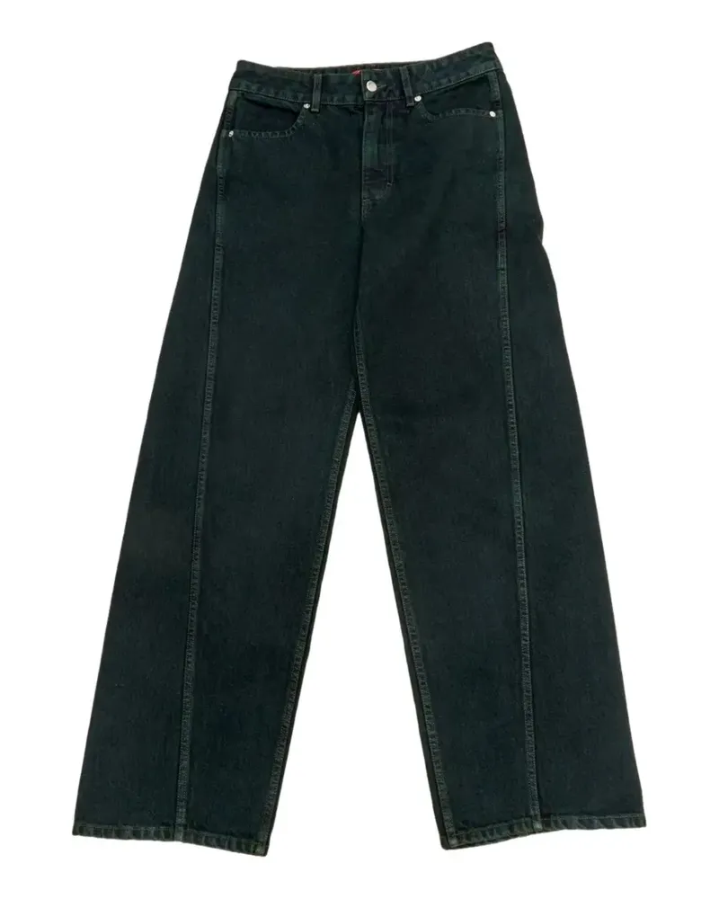 Eckhaus Latta asymmetric-seam jeans - Grün Grün