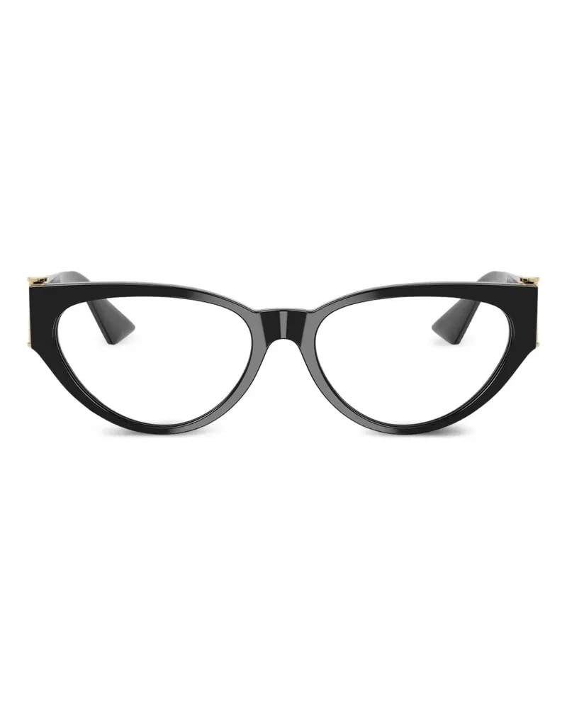 Versace Cat-Eye-Brille mit Medusa - Schwarz Schwarz
