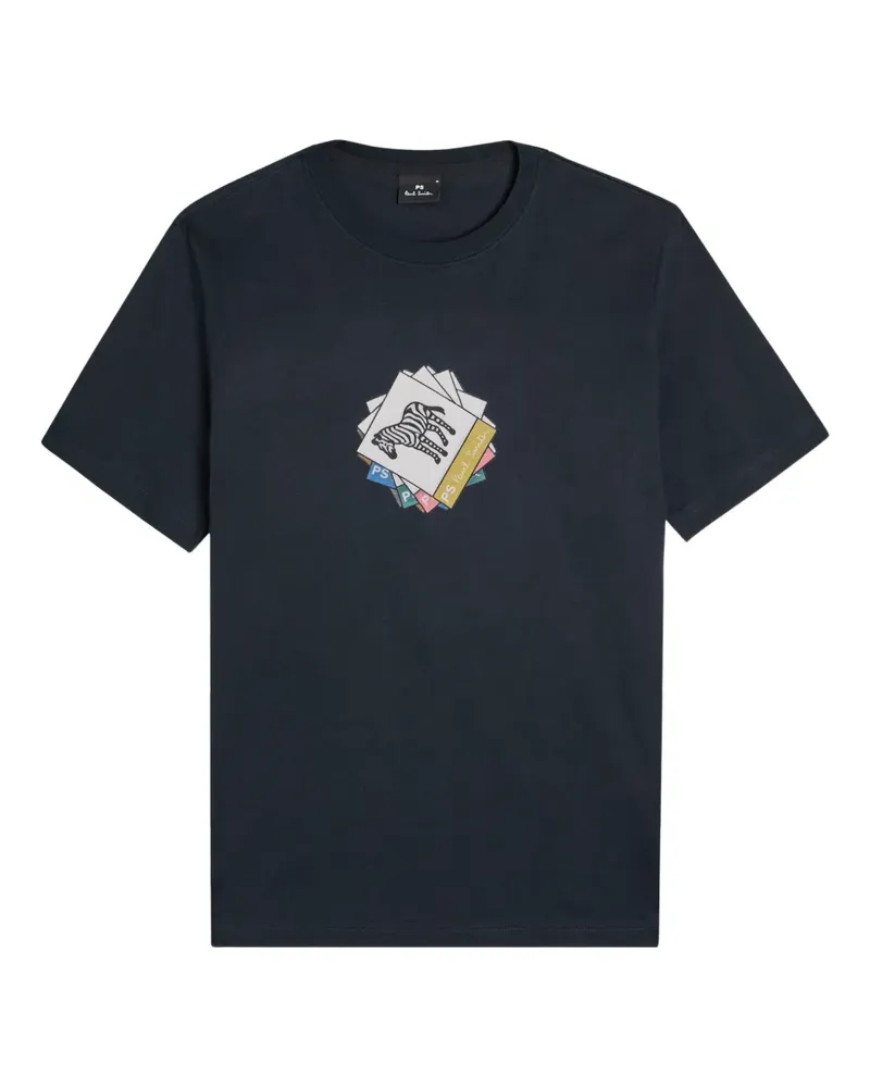 Paul Smith T-Shirt mit Zebra-Print - Blau Blau