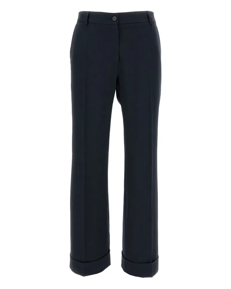Alberto Biani Hose mit umgeschlagenem Saum - Blau Blau
